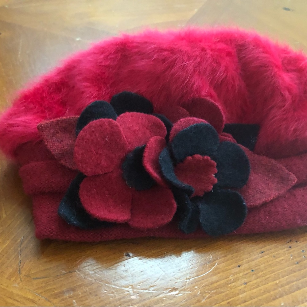 Red Hat with Flower Accent